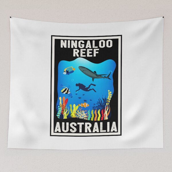 Item preview, Ningaloo Reef Scuba Diving Western Australia Vintage Style Vacation Fish Coral Reef designed and sold by Travel Time.
