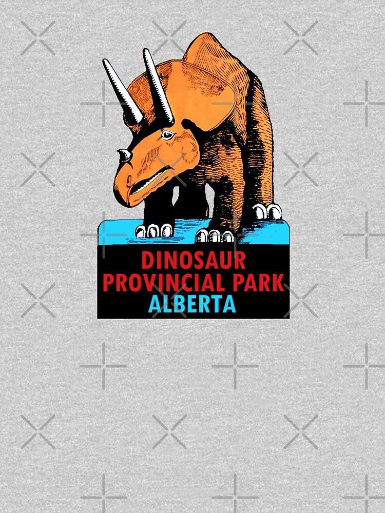 "Dinosaur Provincial Park Alberta Vintage Travel Decal" T-shirt for