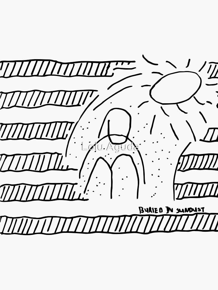 Thumbnail 3 of 3, Sticker, Buried in Sun Dust designed and sold by Lwada.