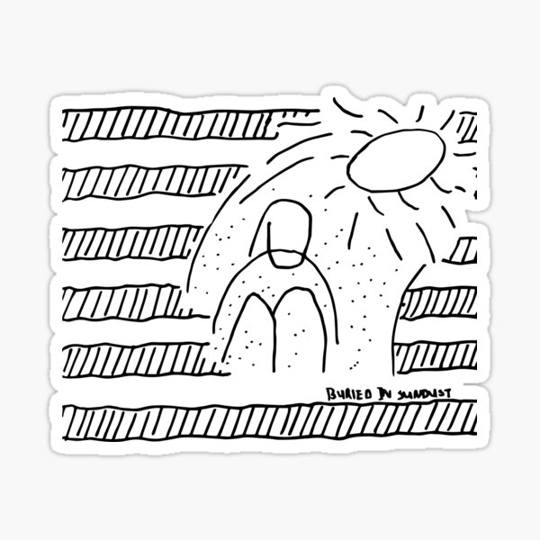 Buried in Sun Dust Sticker
