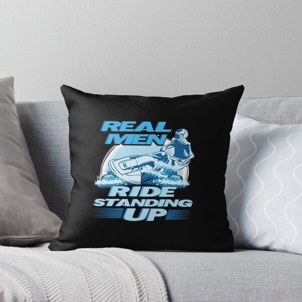 Item preview, Real Men Ride Standing Up Jet Skiing graphic designed and sold by woodsgoodsco.