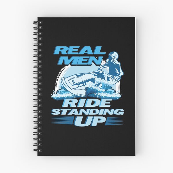 Item preview, Real Men Ride Standing Up Jet Skiing graphic designed and sold by woodsgoodsco.