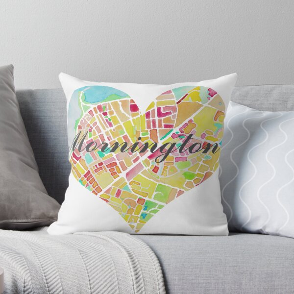Mornington - Love your town Throw Pillow