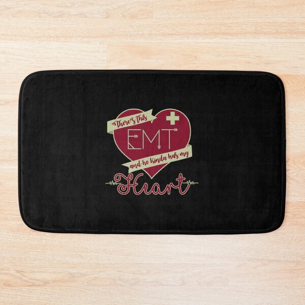 Item preview, There's This EMT And He Kinda Has My Heart graphic designed and sold by woodsgoodsco.