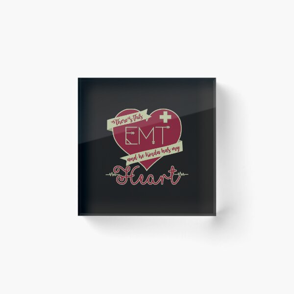 Item preview, There's This EMT And He Kinda Has My Heart graphic designed and sold by woodsgoodsco.