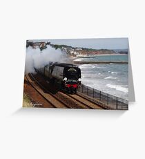 Southern Railway 34067 'Tangmere' at Dawlish Greeting Card