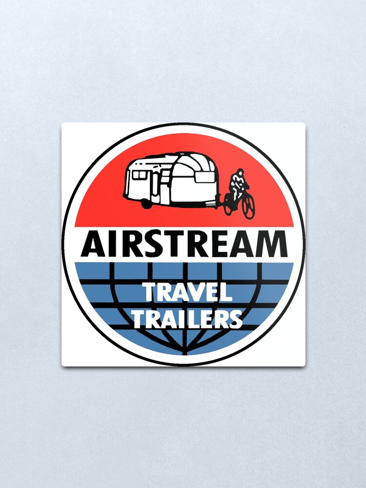 Alternate view of Airstream Travel Trailer Vintage Decal Metal Print