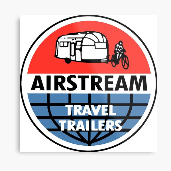 Airstream Travel Trailer Vintage Decal Metal Print