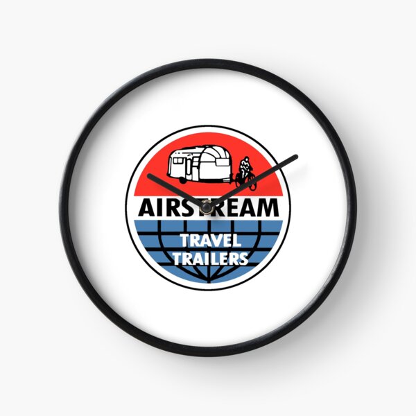 Airstream Travel Trailer Vintage Decal Clock