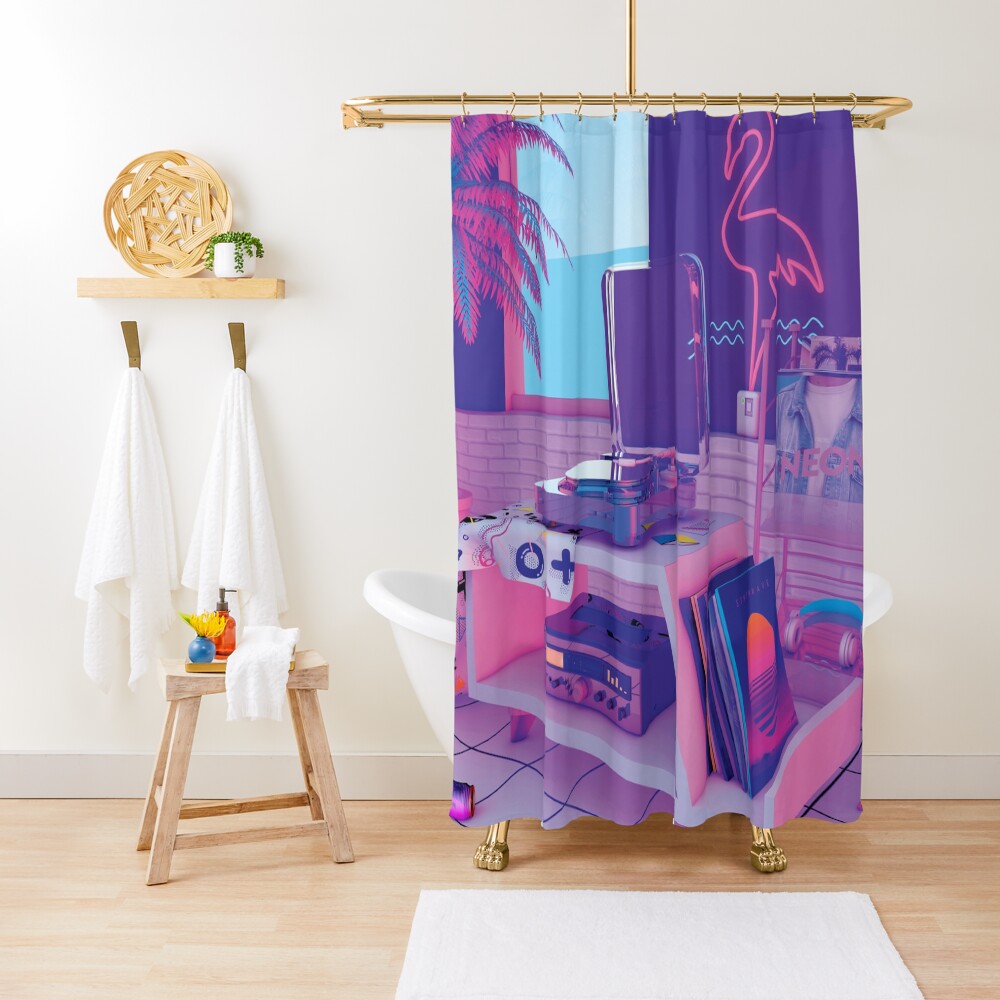 s p i n n i n g w a v e Shower Curtain