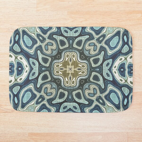 Aperçu de l'œuvre Taupe Marron Sarcelle Bleu Vert Gris Hip Orient Bali Art créée et vendue par LC Graphic Design Studio.