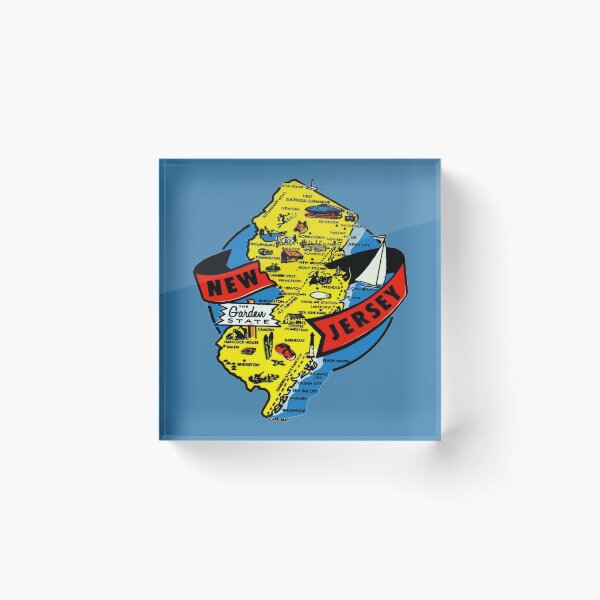 Item preview, New Jersey State Map Vintage Travel Decal designed and sold by hilda74.