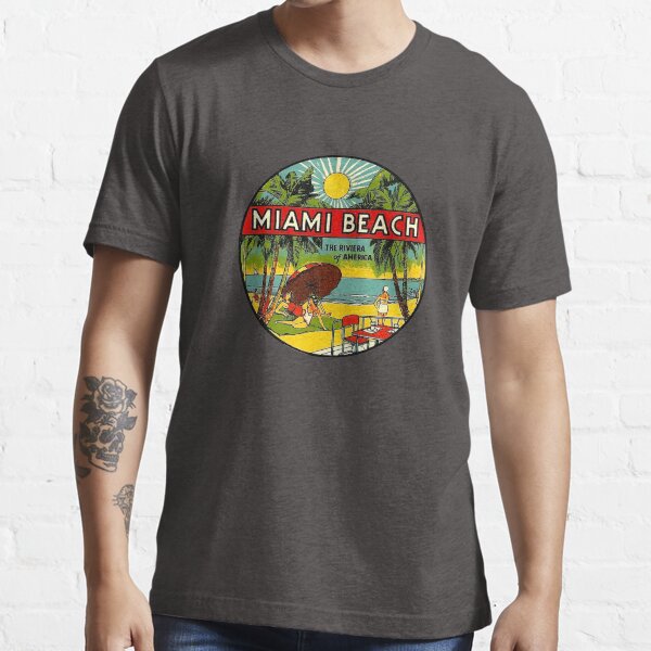 “Miami Beach Florida Vintage Travel Decal 3” T-shirt for Sale by
