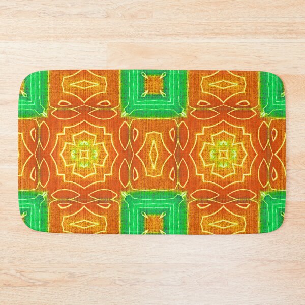 Item preview, Orange Yellow Lime Green Hip Orient Bali Art designed and sold by LC Graphic Design Studio.
