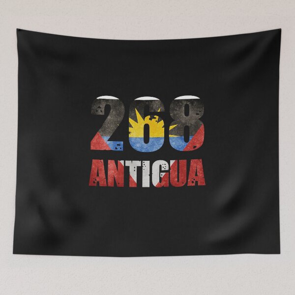 Item preview, 268 ANTIGUA AREA CODE NUMBER IN THE FLAG COLORS designed and sold by bigerdan.
