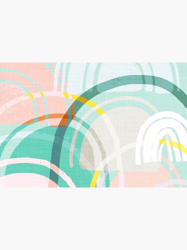 Alfombra de baño «En algún lugar - menta y melocotón» de galeswitzer