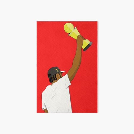 Kawhi With the Trophy Art Board Print
