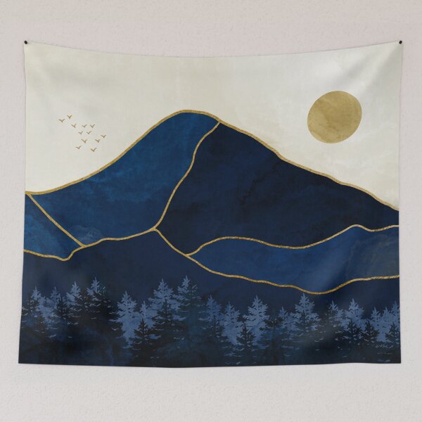 Item preview, Mount Hood // Picture of a Sapphire Blue Abstract Dream and the Oregon Mountain Wilderness designed and sold by 88mountainscape.