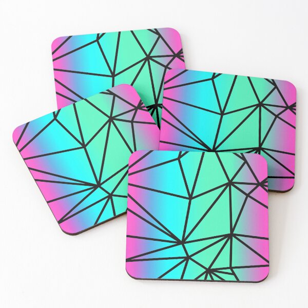 Item preview, Mosaic Triangles Repeat Seamless Pattern Fluorescent designed and sold by sashica.
