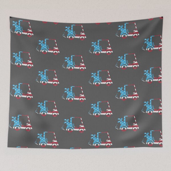 Item preview, Golf Cart American Flag - Patriotic Golfer graphic designed and sold by bkfdesigns.