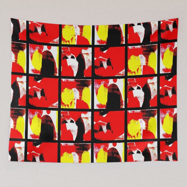 Item preview, Bold Red Yellow Black Paint Abstract designed and sold by 40degreesSouth.