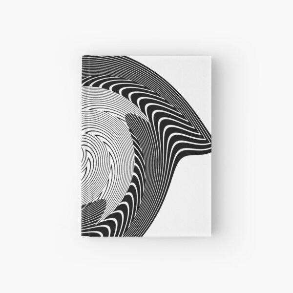 #Design, #abstract, #pattern, #illustration, psychedelic, vortex, modern, art, decoration Hardcover Journal