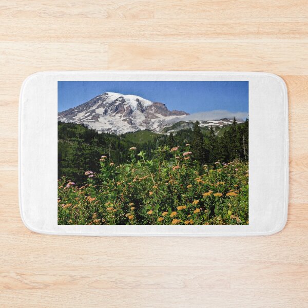 Item preview, MOUNT RAINIER WITH WILDFLOWERS designed and sold by Elaine Bawden.