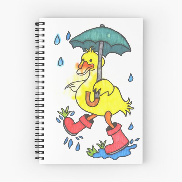 Item preview, Wet rainy duck with gum boots and umbrella designed and sold by lakazdi.