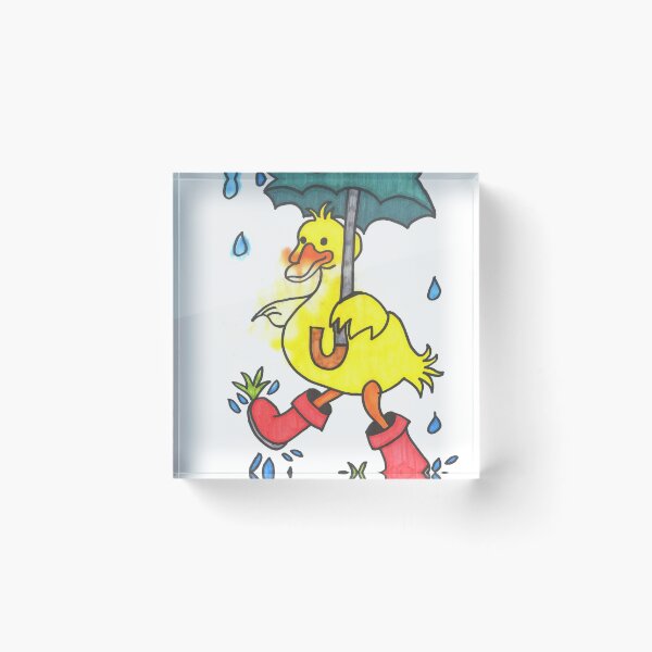 Item preview, Wet rainy duck with gum boots and umbrella designed and sold by lakazdi.