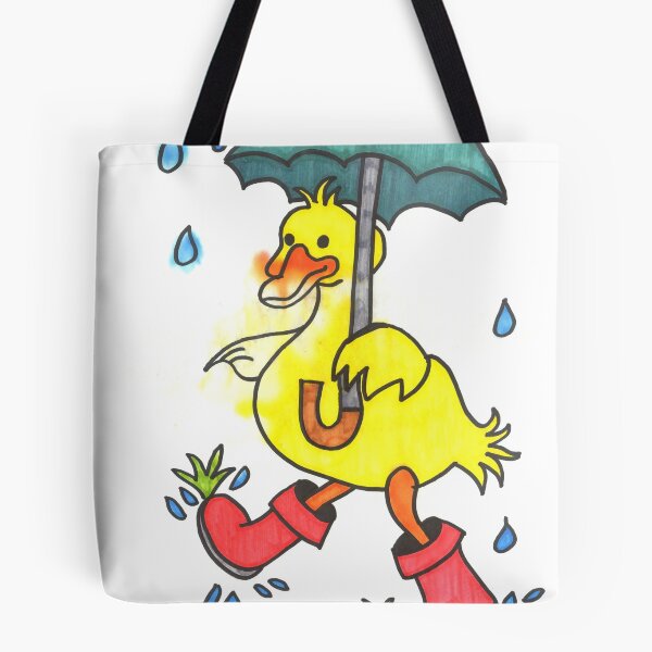 Item preview, Wet rainy duck with gum boots and umbrella designed and sold by lakazdi.