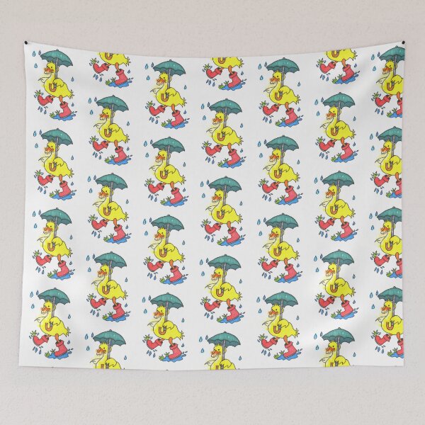 Item preview, Wet rainy duck with gum boots and umbrella designed and sold by lakazdi.