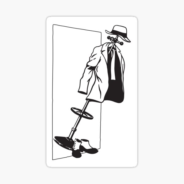 "COAT RACK" Sticker by gotoup Redbubble