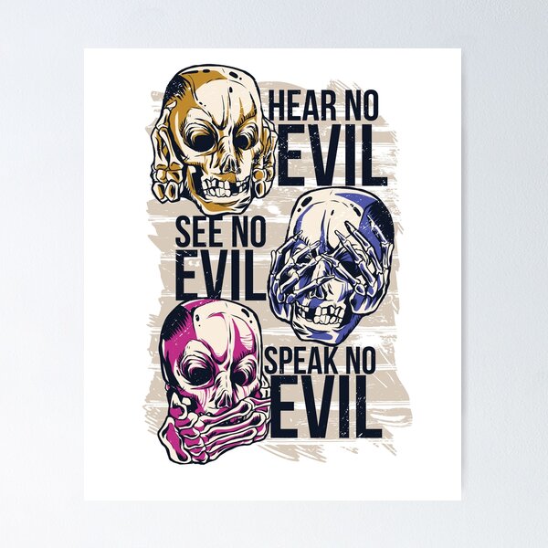 Item preview, Hear no evil, see no evil, speak no evil designed and sold by Vanditdesigns.