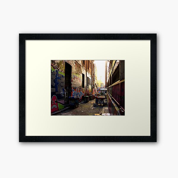 Back Lane - Melbourne's Graffiti, Hossier Lane Framed Art Print