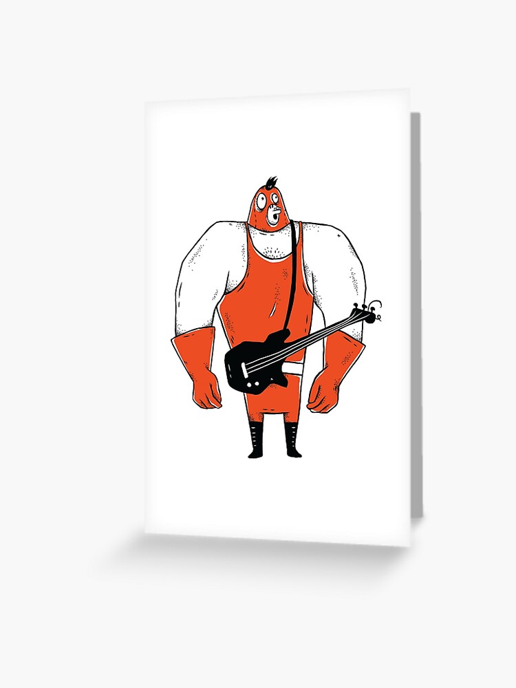 Bass Player Bassist Cartoon Greeting Card By Schoomdesigns Redbubble Keep them looking stylish with zazzle! redbubble