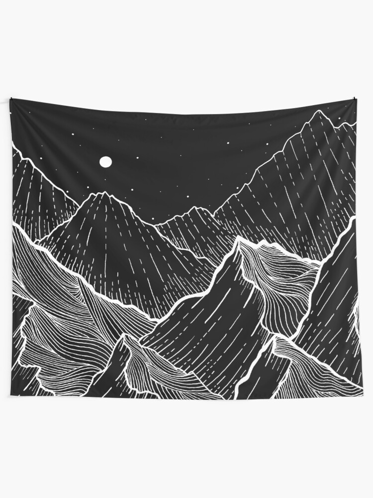Alternate view of Sea Mountains Tapestry