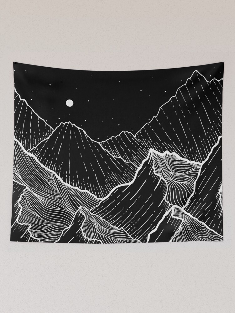 Alternate view of Sea Mountains Tapestry