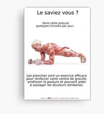 Planches Musculo-squelettique des positions de Yoga - N°2 Impression sur toile
