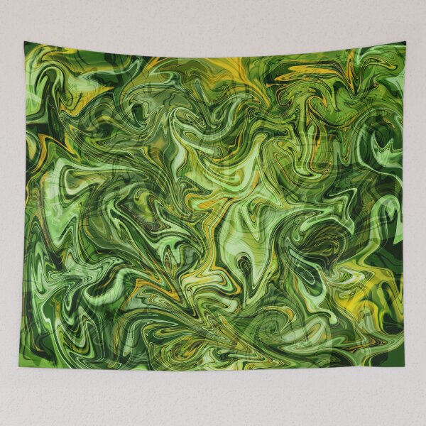 Item preview, Green yellowish marble abstract designed and sold by lenaliluna.