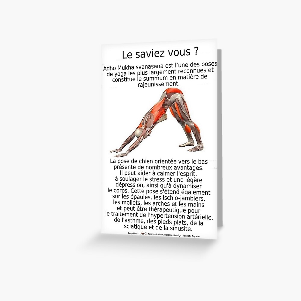Musculoskeletal Planks of Yoga Positions - No. 5 Greeting Card