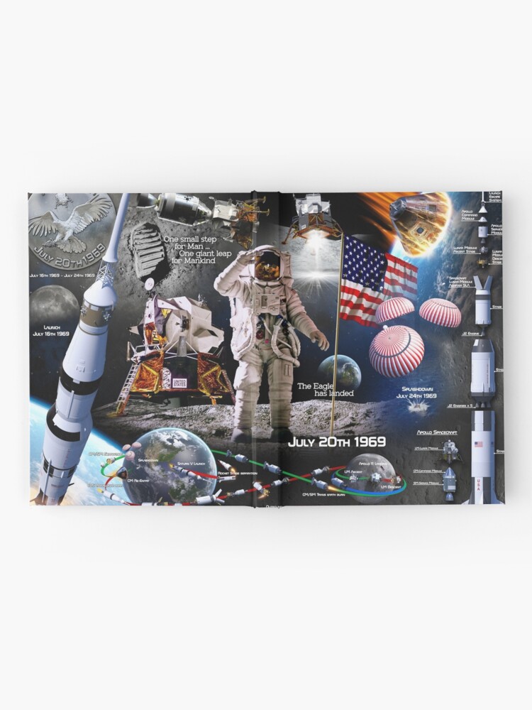 "apollo 11" hardcover journaldavidpenfound redbubble