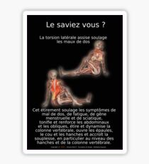 Planches Musculo-squelettique des positions de Yoga - N°6 Sticker