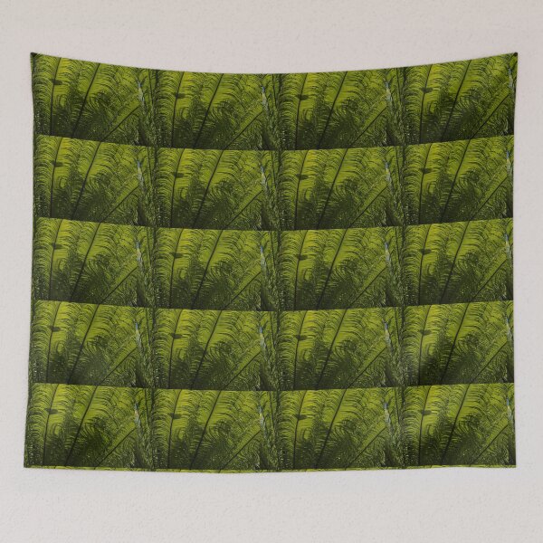 Item preview, Tropical Green Rhythms - Feathery Fern Fronds - Horizontal View Upwards Right designed and sold by Georgia Mizuleva.
