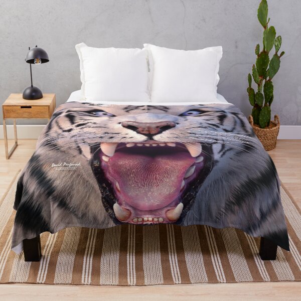 Item preview, White tiger growl! designed and sold by DavidPenfound.