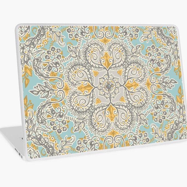 Item preview, Gypsy Floral dans des tons neutres doux, gris et jaune sur sauge designed and sold by micklyn.