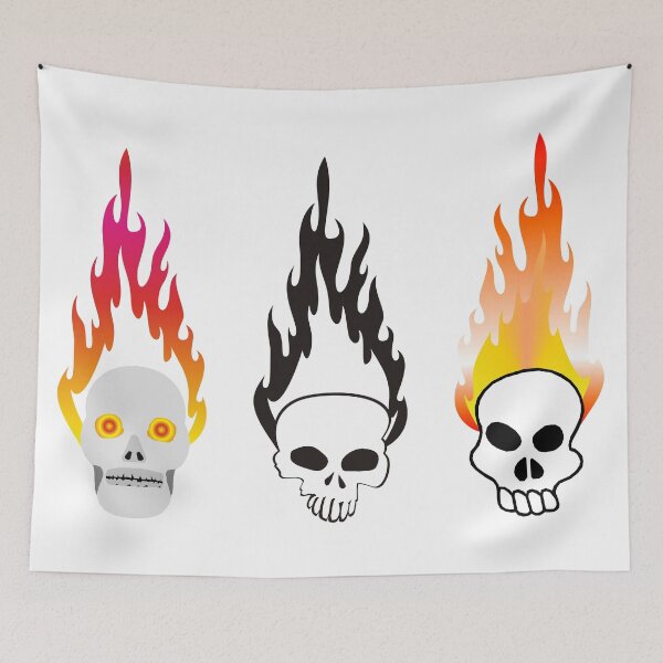 Item preview, Three flaming skulls designed and sold by queensoft.