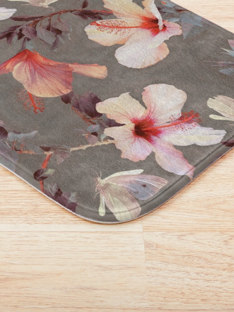 Alternate view of Coral Hibiscus Bath Mat