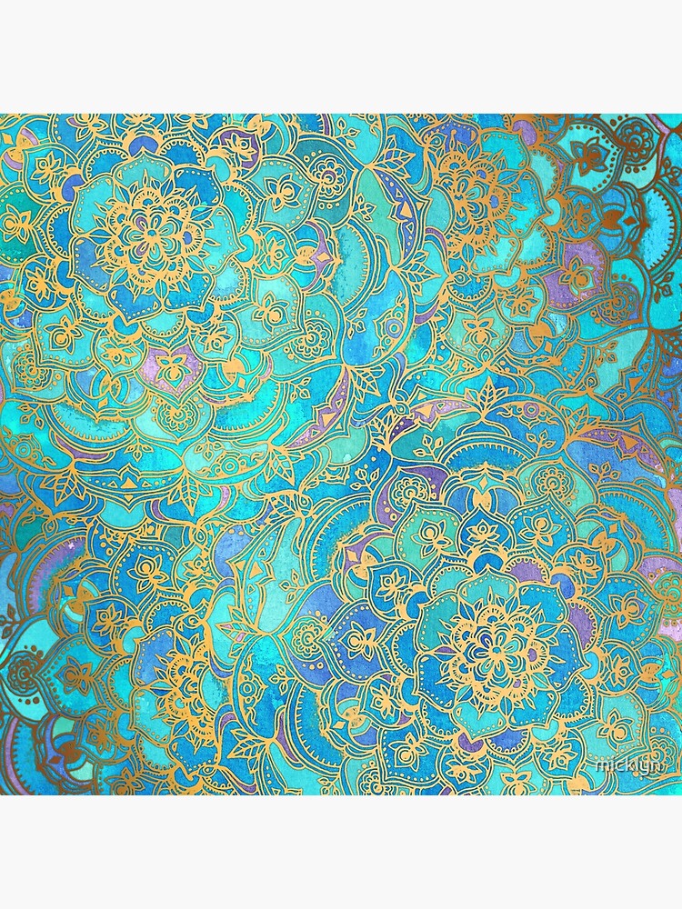 Sapphire & Jade Stained Glass Mandalas by micklyn