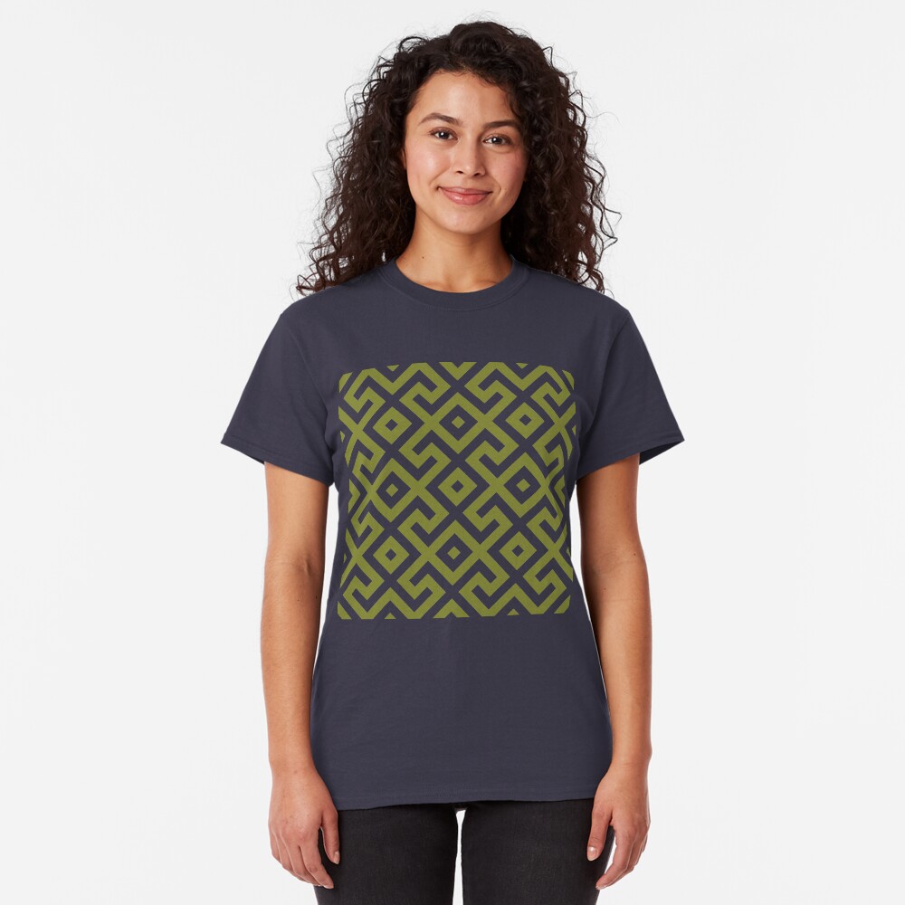 Geometric Pattern: Spider: Olive Classic T-Shirt