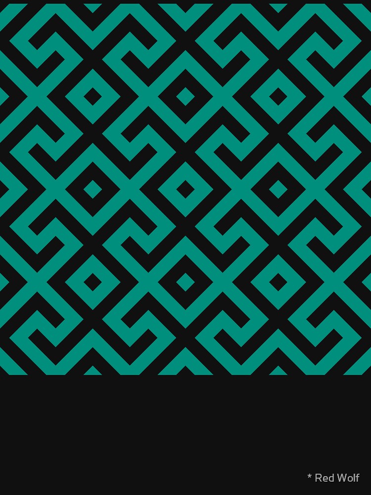 Geometric Pattern: Spider: Green by redwolfoz